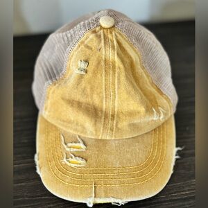 C.C Woman’s Mustard Distressed Cap